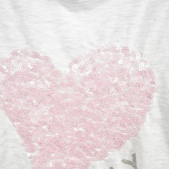 Gray t shirt with sequin heart DKNY - Picture 4 of 4